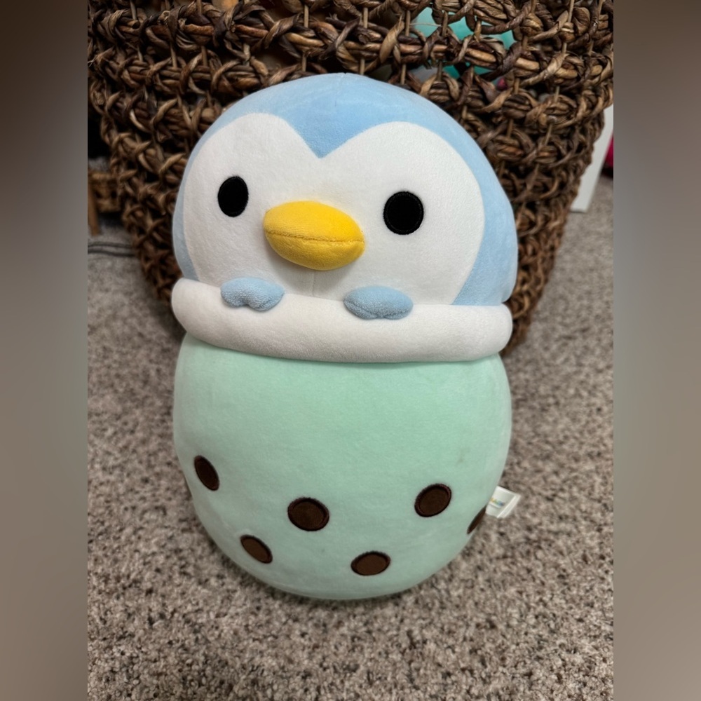 Boba Blue and Green Stuffed Animal Penguin‎